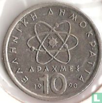 Greece 10 drachmes 1990 - Image 1
