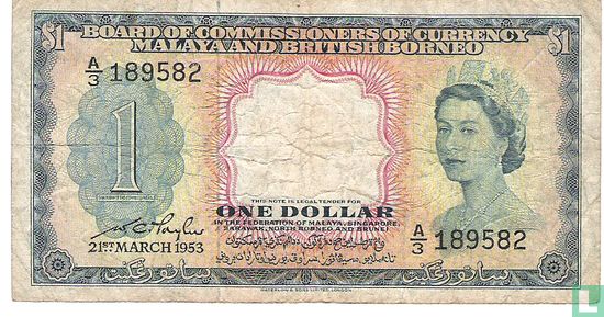 Malaisie et Bornéo britannique 1 dollar - Image 1
