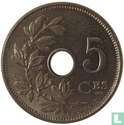 Belgique 5 centimes 1906 (FRA) - Image 2