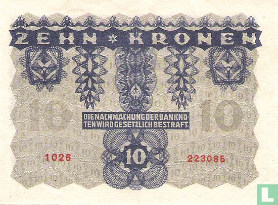 Austria 10 Kronen 1922 - Image 2