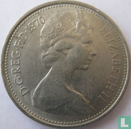 United Kingdom 5 new pence 1970 - Image 1