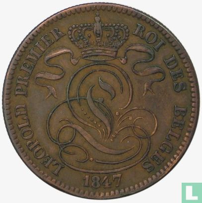 België 10 centimes 1847 - Afbeelding 1