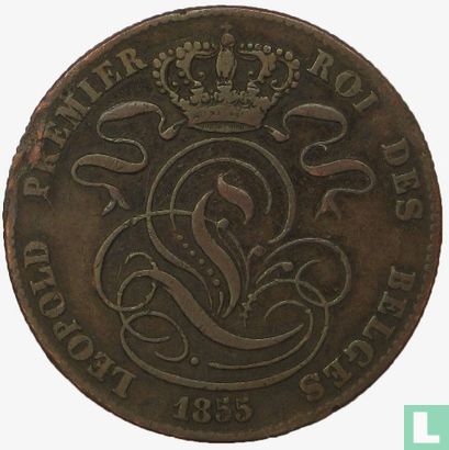 Belgique 5 centimes 1855 - Image 1