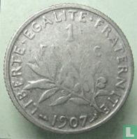 Frankrijk 1 franc 1907 - Afbeelding 1