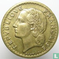 France 5 francs 1945 (sans lettre - bronze d'aluminium) - Image 2