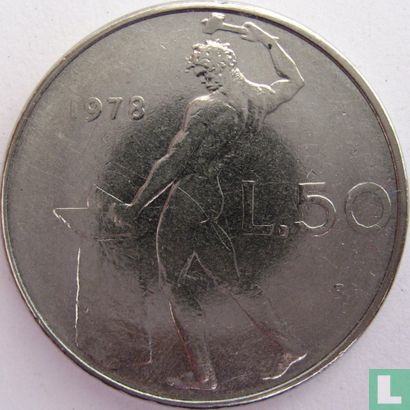 Italië 50 lire 1978 - Afbeelding 1