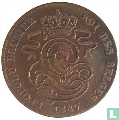 België 2 centimes 1847 - Afbeelding 1