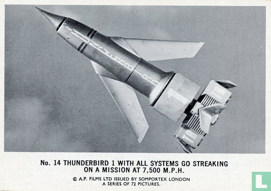 Thunderbird 1 with all systems go streaking on a mission at 7,500 m.p.h. - Image 1