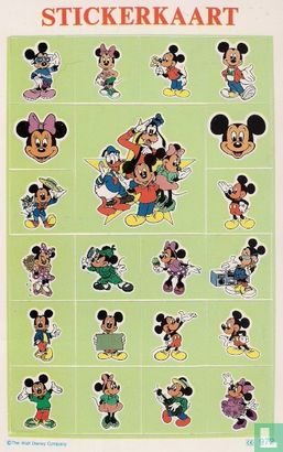 Mickey Mouse ansichtkaart met stickers            