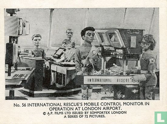 International Rescue's mobile control monitor in operation at London Airport. - Afbeelding 1