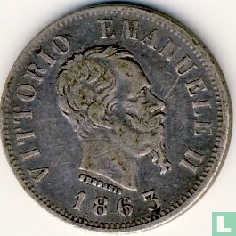 Italie 50 centesimi 1863 (N) - Image 1