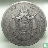 Frankrijk 5 francs 1855 (A) - Afbeelding 1