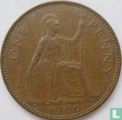 Royaume Uni 1 penny 1966 - Image 1