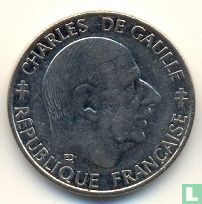 Frankreich 1 Franc 1988 (mit Münzzeichen) "30th anniversary of the Fifth Republic" - Bild 2