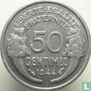 Frankrijk 50 centimes 1944 - Afbeelding 1