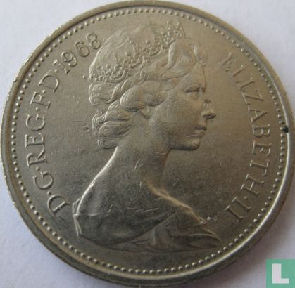 United Kingdom 5 new pence 1968 - Image 1