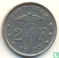 Belgique 2 francs 1923 (NLD) - Image 1