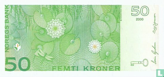 Noorwegen 50 Kroner 2000 - Afbeelding 2