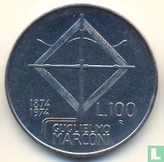 Italy 100 lire 1974 "100th anniversary Birth of Guglielmo Marconi" - Image 1