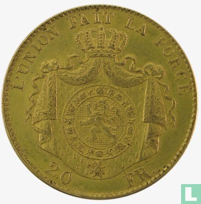Belgium 20 francs 1869 - Image 2