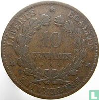 France 10 centimes 1870 - Image 2