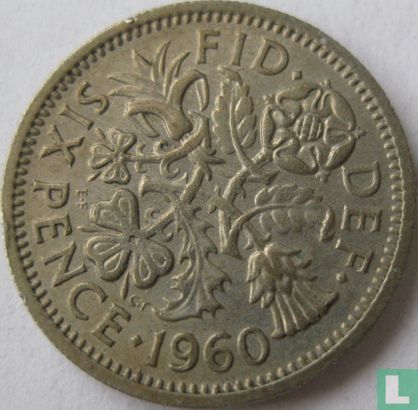 Royaume-Uni 6 pence 1960 - Image 1