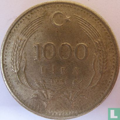 Türkei 1000 Lira 1991 - Bild 1