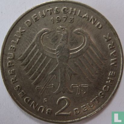 Allemagne 2 mark 1973 (F - Theodor Heuss) - Image 1