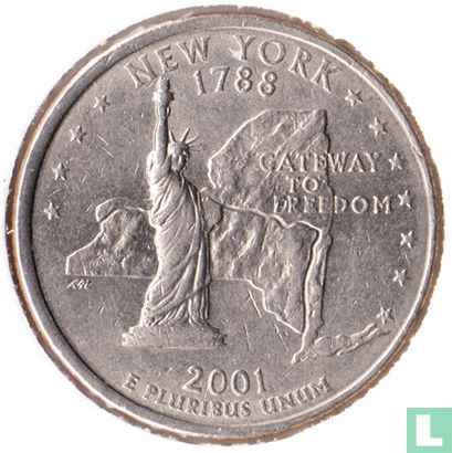 États-Unis ¼ dollar 2001 (D) "New York" - Image 1