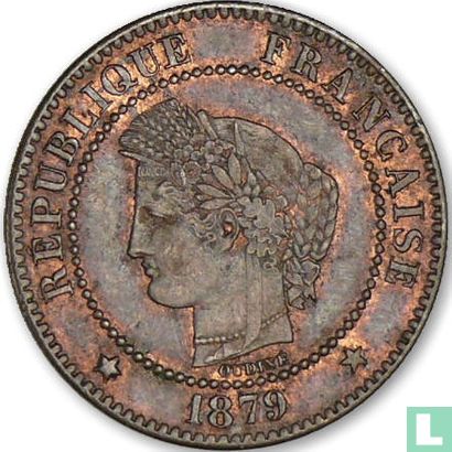 France 2 centimes 1879 (small A) - Image 1
