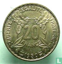 Frankrijk 20 francs 1950 (proefslag) - Afbeelding 1