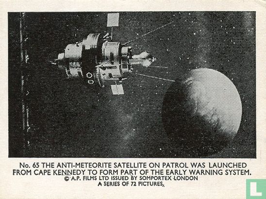 The anti-meteorite satellite on patrol was launched from Cape Kennedy to form part of the early warning system. - Image 1