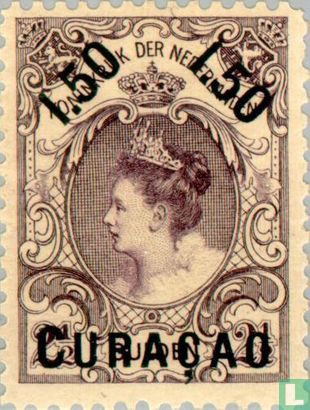 Queen Wilhelmina, with overprint