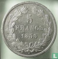 France 5 francs 1833 (T) - Image 1