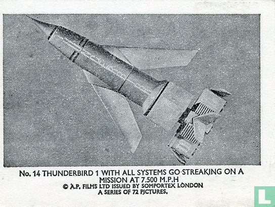 Thunderbird 1 with all system go streaking on a mission at 7,500 m.p.h. - Image 1
