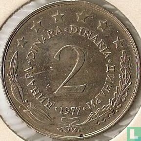 Joegoslavië 2 dinara 1977 - Afbeelding 1