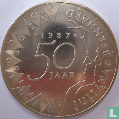 Pays-Bas 50 gulden 1987 "50th Wedding anniversary of Queen Juliana and Prince Bernhard" - Image 1