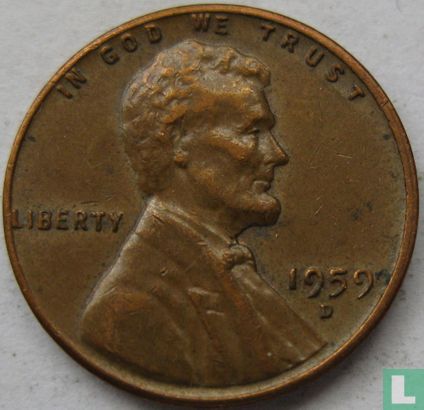 Verenigde Staten 1 cent 1959 (D) - Afbeelding 1