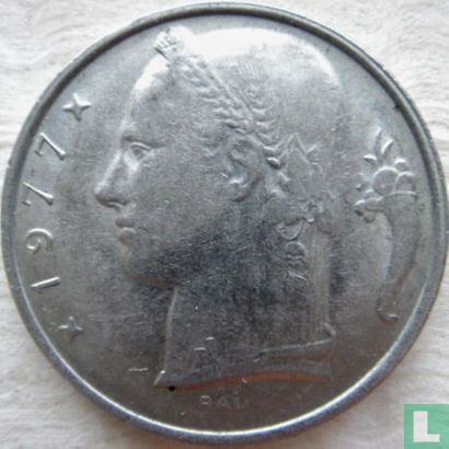 Belgium 5 francs 1977 (NLD) - Image 1