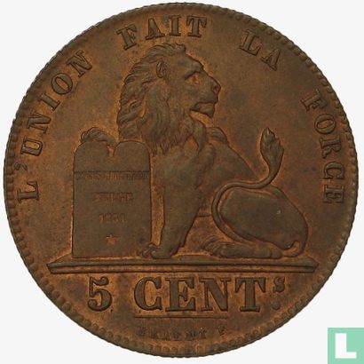 Belgien 5 Centime 1856 - Bild 2