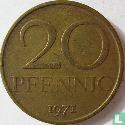 RDA 20 pfennig 1971 - Image 1