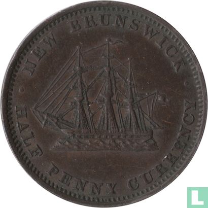 New Brunswick ½ penny 1854 (copper) - Image 2