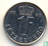 Luxemburg 1 franc 1990 - Afbeelding 1