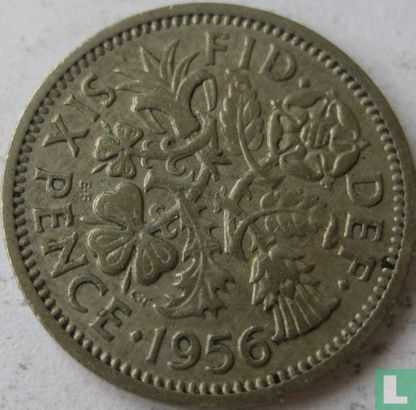 Vereinigtes Königreich 6 Pence 1956 - Bild 1