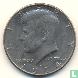 États-Unis ½ dollar 1974 (D - type 1) - Image 1