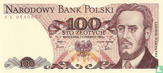 Pologne 100 Zlotych 1982 - Image 1
