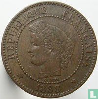 Frankrijk 2 centimes 1888 - Afbeelding 1