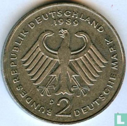 Germany 2 mark 1989 (D - Ludwig Erhard) - Image 1