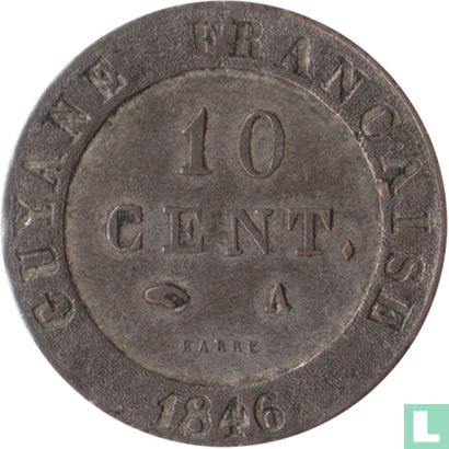 Frans-Guyana 10 centimes 1846 - Afbeelding 1
