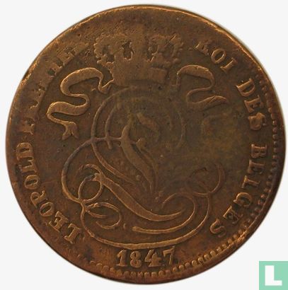 België 1 centime 1847 - Afbeelding 1
